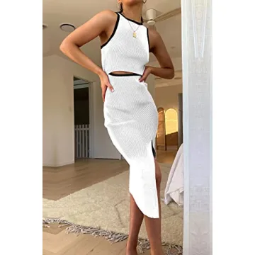 PRETTYGARDEN Women's Sexy Cut Out Summer Midi Dress