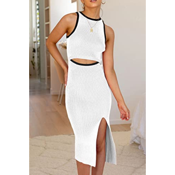 PRETTYGARDEN Women's Sexy Cut Out Summer Midi Dress