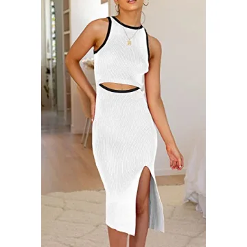 PRETTYGARDEN Women's Sexy Cut Out Summer Midi Dress