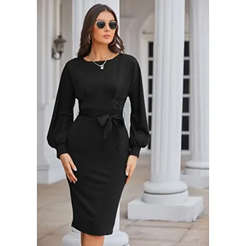 Women’s Sleeve Business Pencil Midi Dress for All Occasions