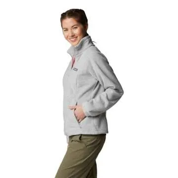 Columbia Womens Benton Springs Full Zip Fleece Jacket, Cirrus Grey Heather, Medium