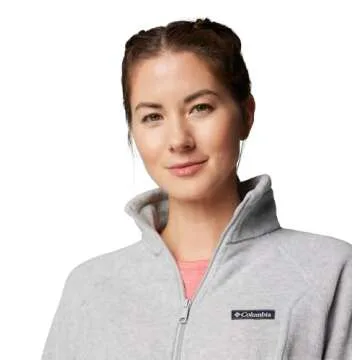 Columbia Womens Benton Springs Full Zip Fleece Jacket, Cirrus Grey Heather, Medium