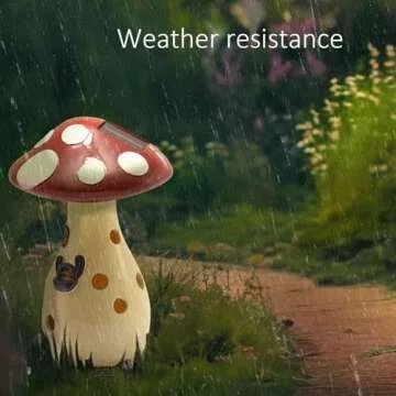 coonoe Fairy Houses for Outside - Solar Light Garden Decor, Solar Garden Decor, Waterproof Yard Mushroom Ornaments for Patio Lawn, Christmas, Birthdays, Unique Gift Ideas for Gardening Mom & Grandma