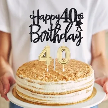 40th Birthday Decorations for Men with Crown and Sash