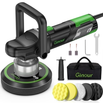 Ginour 6" Dual Action Car Buffer Polisher - Safe, Powerful & Easy to Use