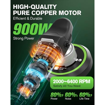 Ginour 6 Inch Dual Action Car Buffer Polisher with 5 Pads