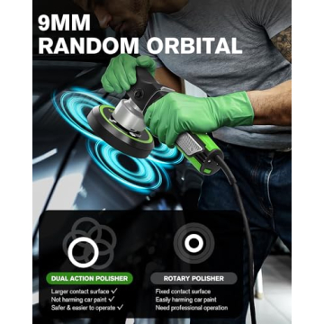 Ginour 6 Inch Dual Action Car Buffer Polisher with 5 Pads