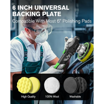 Ginour 6 Inch Dual Action Car Buffer Polisher with 5 Pads