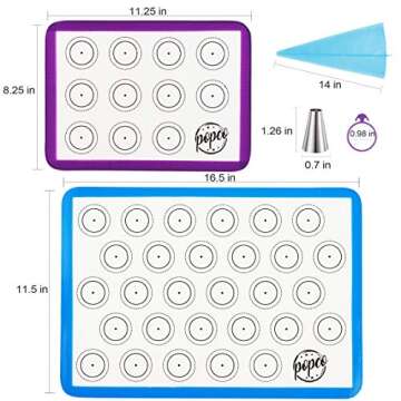 POPCO Macaron Baking Kit (19pcs Set) - Perfect Your Baking Skills!