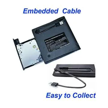 Xglysmyc USB 3.0 External CD/DVD Drive,Ultra-Thin Touch Portable High-Speed Data Transfer CD/DVD-RW Burner Player for Desktop Laptop Ultrabook Support Windows XP/7/8/10/Vista,Mac OS-Black