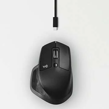Logitech MX Master 2S Wireless Mouse with Flow Cross-Computer Control and File Sharing for PC and Mac, Graphite