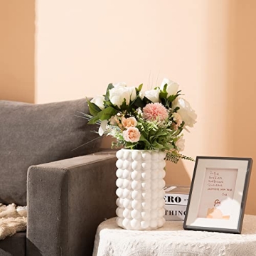 Anding White Vase Elegant Ceramic Home Decor Decorative Flowerpot