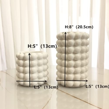 Anding White Vase Elegant Ceramic Home Decor Decorative Flowerpot