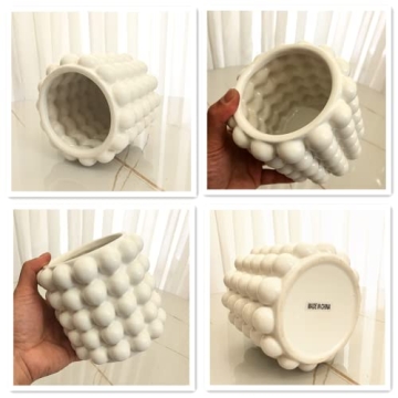 Anding White Vase Elegant Ceramic Home Decor Decorative Flowerpot