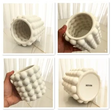 Anding White Vase Elegant Ceramic Home Decor Decorative Flowerpot