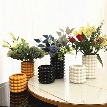 Anding White Vase Elegant Ceramic Home Decor Decorative Flowerpot