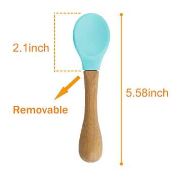 Bamboo Baby Spoons Set for Self Feeding - 3 Pack