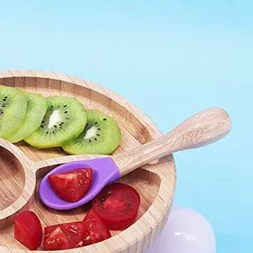 Bamboo Baby Spoons Set for Self Feeding - 3 Pack