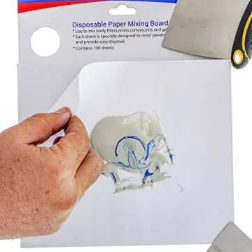 Custom Shop Multi-Layered Disposable Paper Body Filler Mixing Board Sheets - for Contamination Free Body Filler Mixing (100 Sheets)