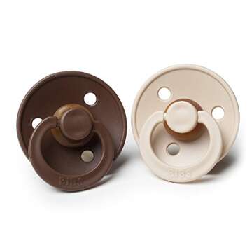 BIBS Pacifiers Colour Collection | Natural Rubber Baby Pacifier | Set of 2 BPA-Free Soothers | Made ...