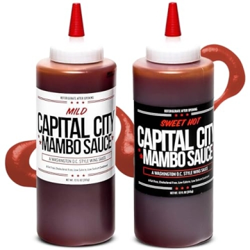 Capital City Mambo Sauce Sweet Hot & Mild Variety Pack, Washington DC Wing Sauces, Perfect Condiment...