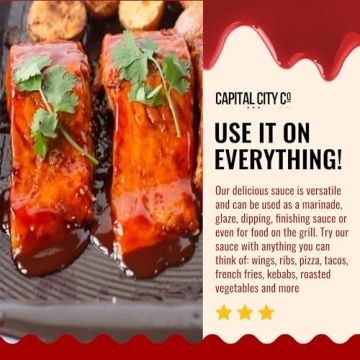 Capital City Mambo Sauce Sweet Hot & Mild Variety Pack, Washington DC Wing Sauces, Perfect Condiment for Wings Chicken Pork Beef Seafood Burgers Rice or Noodles, 12oz (2 Pack)