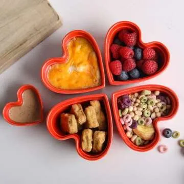 Feenmai Heart Shape Ramekins Set - Bake with Love
