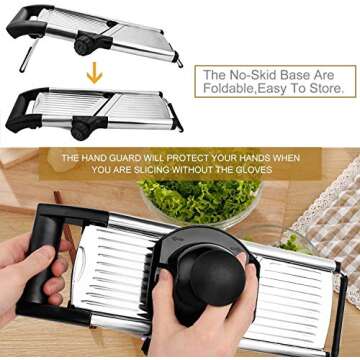 Adjustable Mandoline Slicer Manual Stainless Steel Blade Vegetable Potato Onion Tomato Slicer Food Kitchen Tools