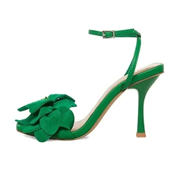 XYD Elegance Floral Open Toe High Stiletto Party Sandals