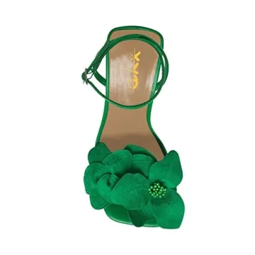 XYD Elegance Floral Open Toe High Stiletto Party Sandals