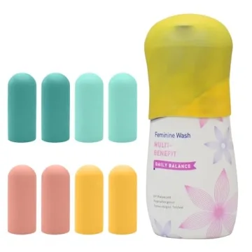TRANOMOS 8 Pack Silicone Bottle Covers - Leak Proof Travel Essentials