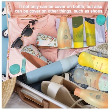 Leak Proof Silicone Bottle Covers for Travel Toiletries