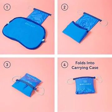 Ballast Beach Pillow – Inflatable Beach Pillow, Camping Pillow, Pool Pillow, Ultra Soft and Durable Pillow That Won’t Blow Away on Windy Beaches (Blazing Sunset)