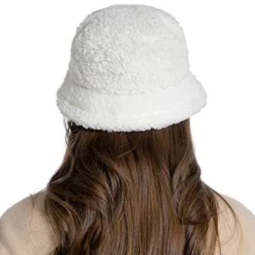 Women's Warm Vintage Cloche Bucket Hat for Winter