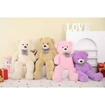 MorisMos Giant Teddy Bear Stuffed Animals Pink Plush Toy for Girlfriend, Big Teddy Bear 4ft Gifts for Kids, 47inch