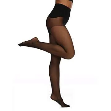 EVERSWE Women's Seamless Control Top Tights 15D – Superior Comfort