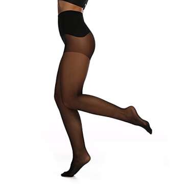 EVERSWE Women's Seamless Control Top Tights 15D – Superior Comfort