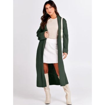 Stylish ANRABESS Women Knit Long Cardigan for Fall