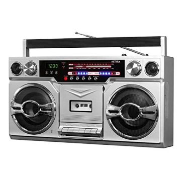 Victrola Retro Bluetooth Boombox with Cassette Player