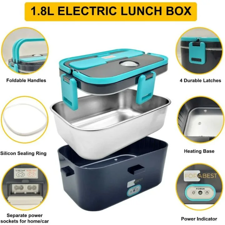 Electric Lunch Box 1.8L Upgraded 50W Portable