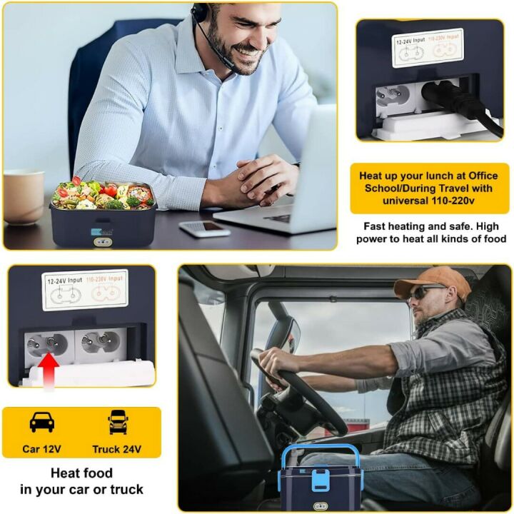 Electric Lunch Box 1.8L Upgraded 50W Portable