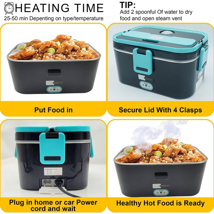 Electric Lunch Box 1.8L Upgraded 50W Portable