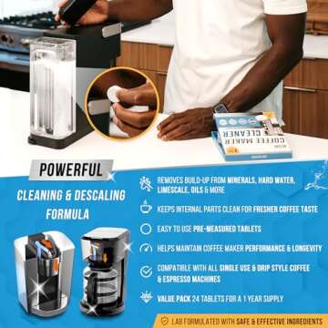 ACTIVE Coffee Machine Cleaner & Descaler - Compatible With Nespresso, Keurig, Ninja, Delonghi, Miele...