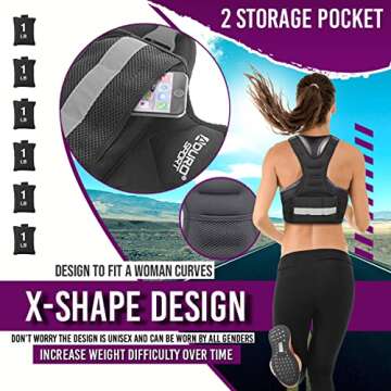 Aduro Sport Adjustable Weighted Vest Workout Equipment, 4lbs-10lbs Body Weight Vest for Men, Women, Kids, Black