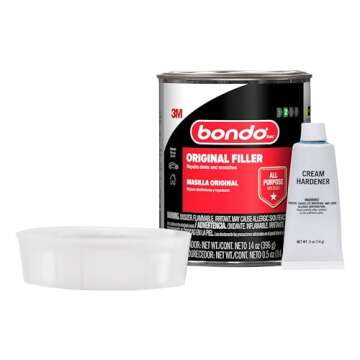 Bondo Body Filler, Original Formula for Fast Automotive Repairs, 14 oz and 0.5 oz Hardener, Salmon