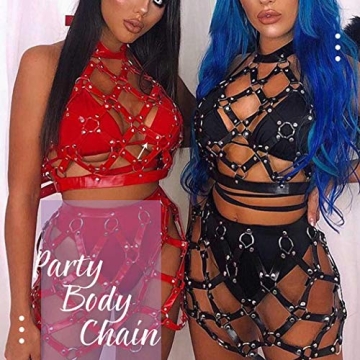 Stylish Asooll Punk Leather Waist Leg Body Belt for Women