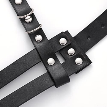 Stylish Asooll Punk Leather Waist Leg Body Belt for Women