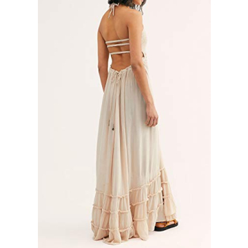 R.Vivimos Women's Summer Boho Backless Maxi Dress