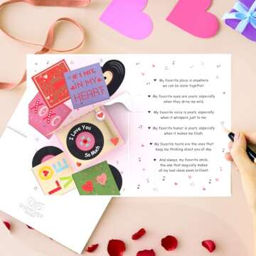 Anniversary Card to Husband, Wife – Pop Up For The Record Player Valentines Day Cards for Him, Her...