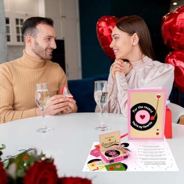 Anniversary Card to Husband, Wife – Pop Up For The Record Player Valentines Day Cards for Him, Her – Romantic Birthday Card for Boyfriend, Girlfriend, Men, Women - Cute Wedding Card for Partner